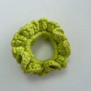 Lime Green Crochet Scrunchie